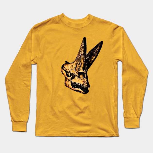 Dinosaur Skull Long Sleeve T-Shirt by MaksciaMind